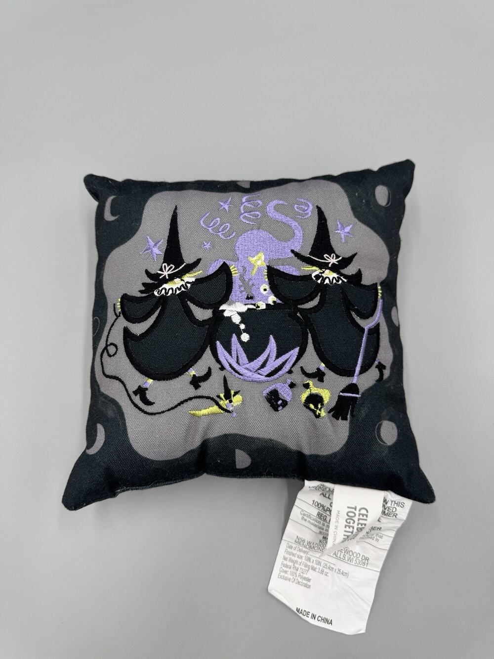 Small Halloween Dancing Witches Pillow 7 Inch Celebrate Together Decor